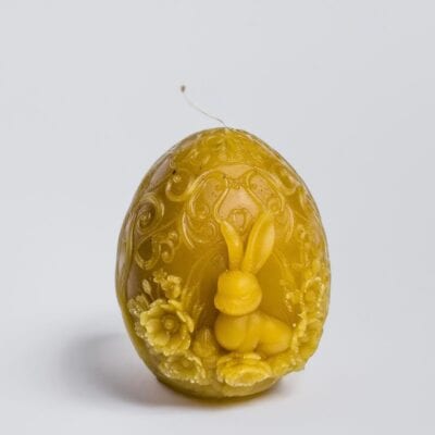 Świeca jajko z królikiem